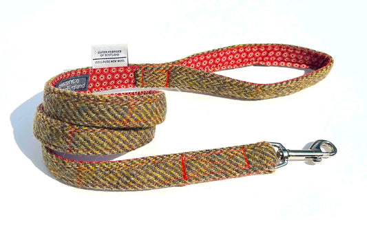 elegant Harris Tweed Dog Lead handmade in the UK by BlossomCo