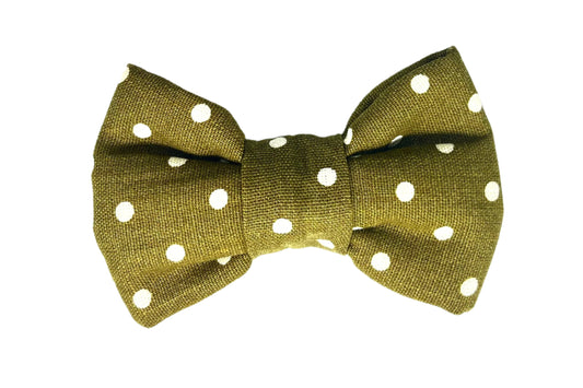 olive green dog bowtie by BlossomCo
