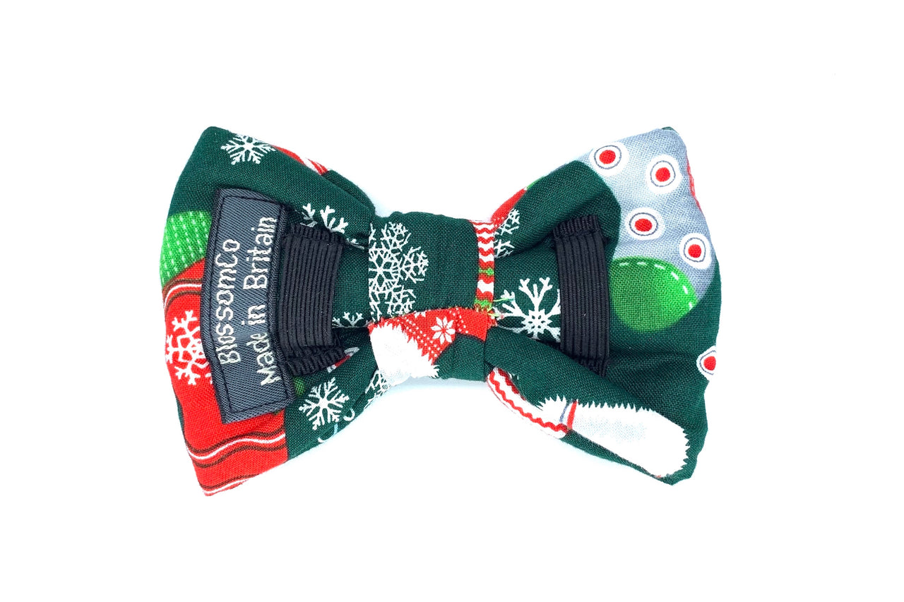 christmas theme bow tie for dogs