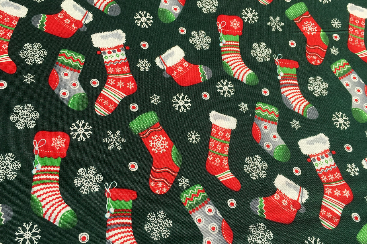 christmas theme fabric for BlossomCo dog wear