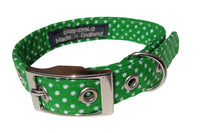 Thumbnail for deep green dog collar handmade by BlossomCo in soft fabric