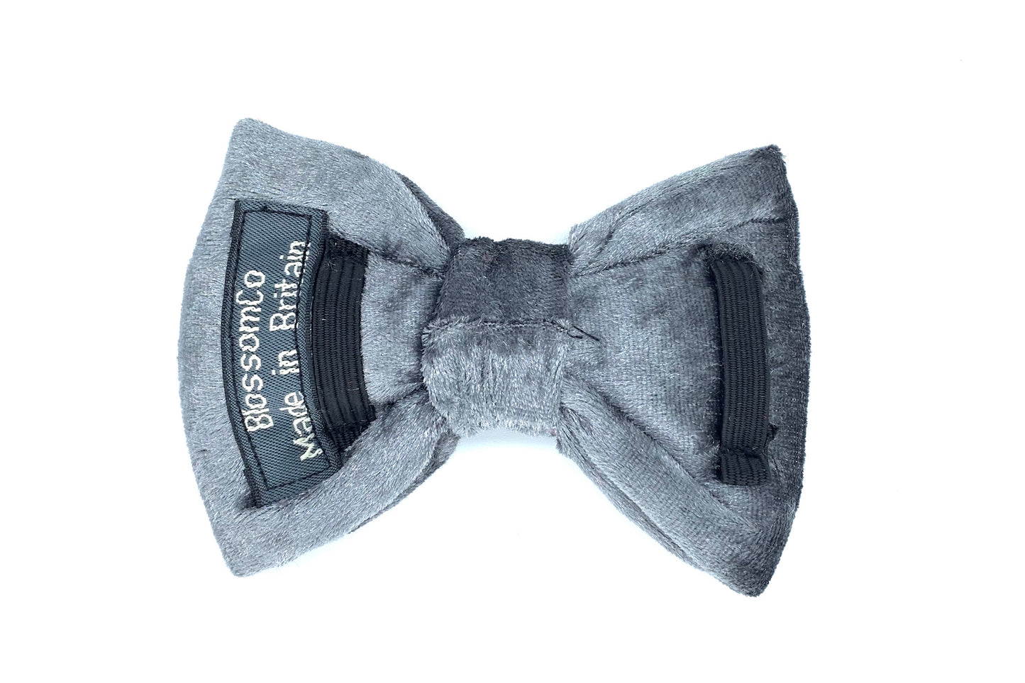 luxury silver velvet bowtie for dogs