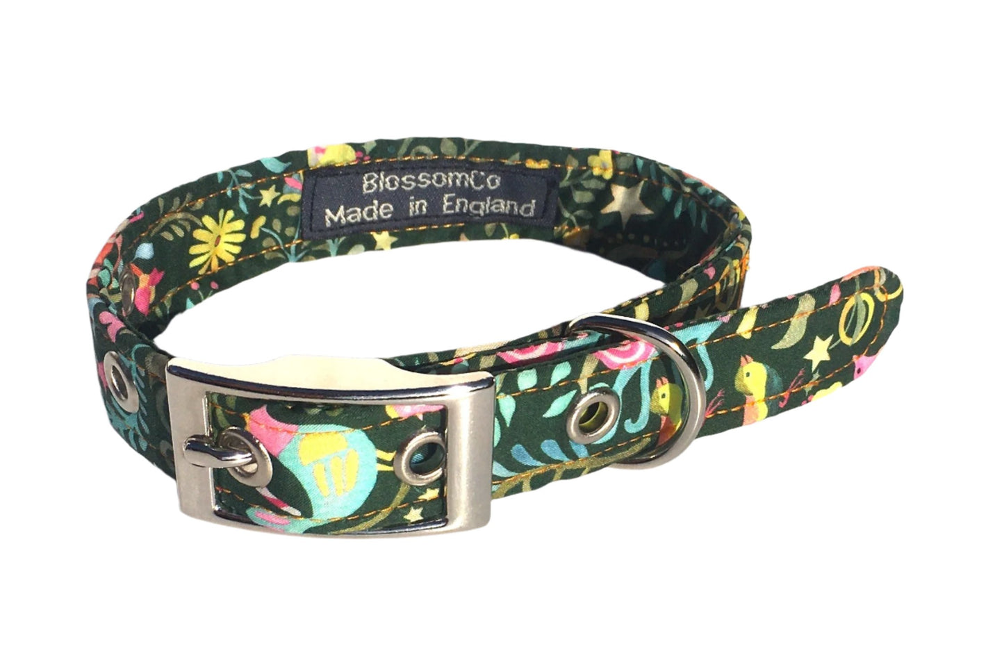 Twelve days of Christmas Liberty print dog collar