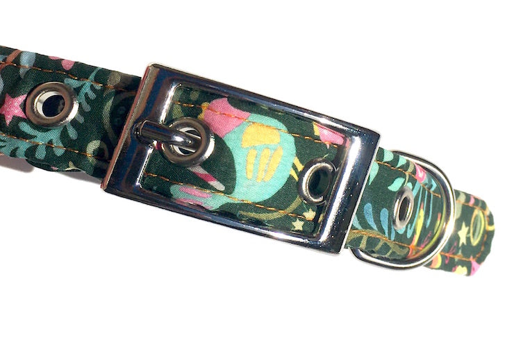 Liberty print 12 days of christmas dog collar