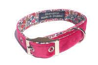 Thumbnail for deep pink luxury velvet dog collar by BlossomCo