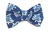 Thumbnail for snowy night dog bow tie for Christmas