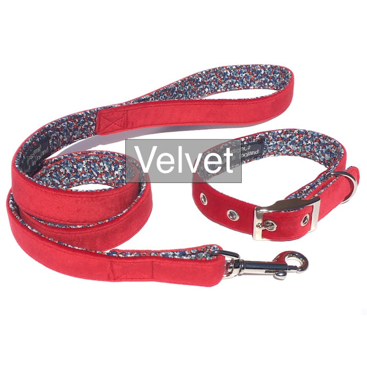 luxury velvet dog collars and leads