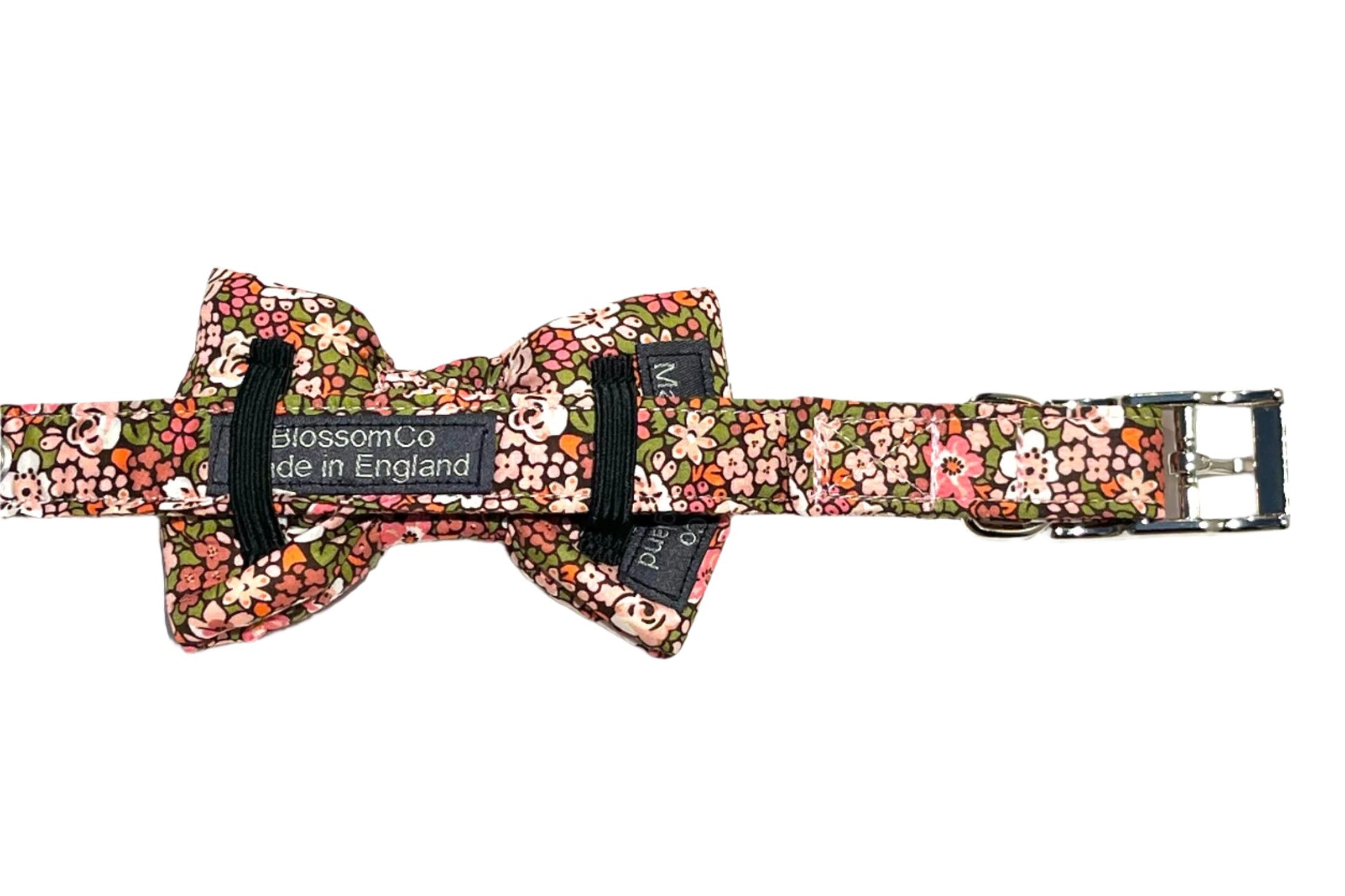 Emma-Louise Liberty print dog collar and slide on bowtie