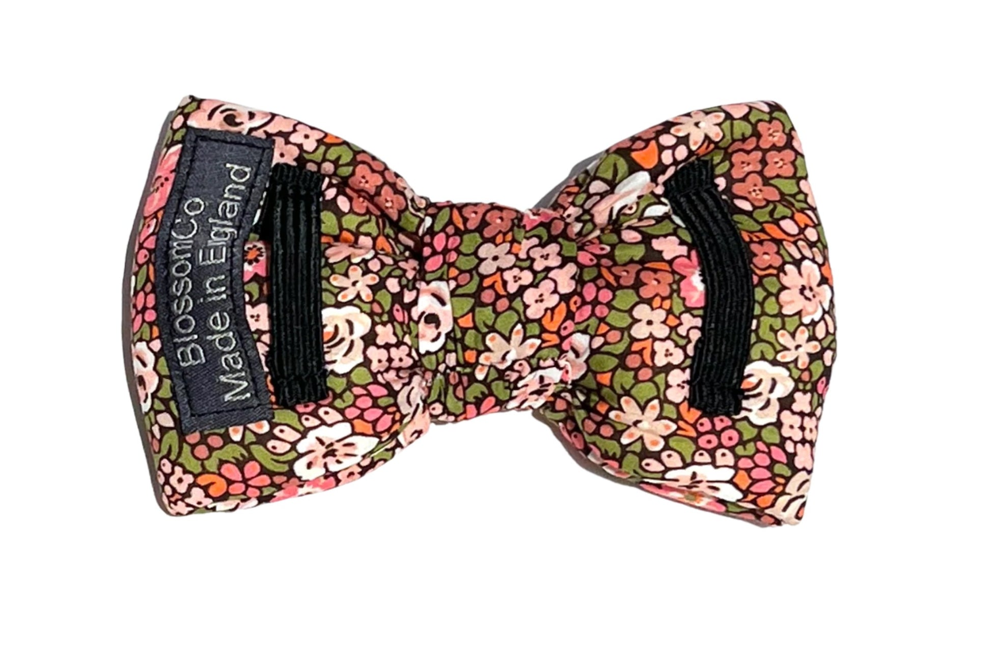 Emma-Louise Liberty print dog bowtie reverse side