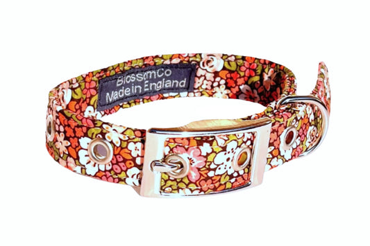 Handmade floral Dog Collar in Liberty Print Emma-Louise