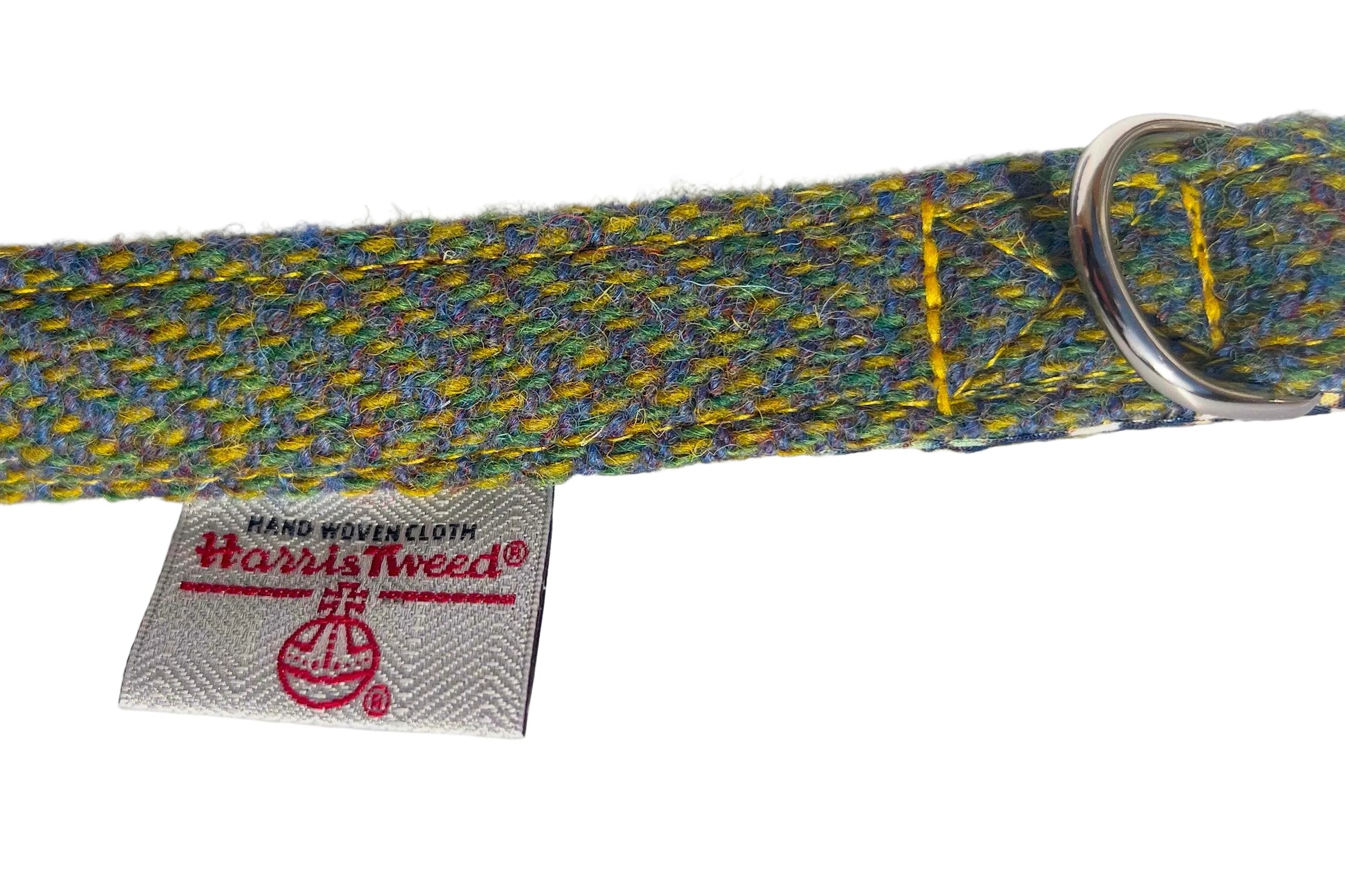 Harris Tweed label on Orosay dog collar by BlossomCo