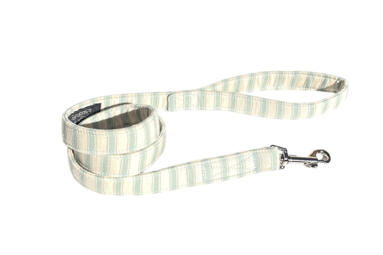 pale green ticking stripe dog lead - Hartland by BlossomCo