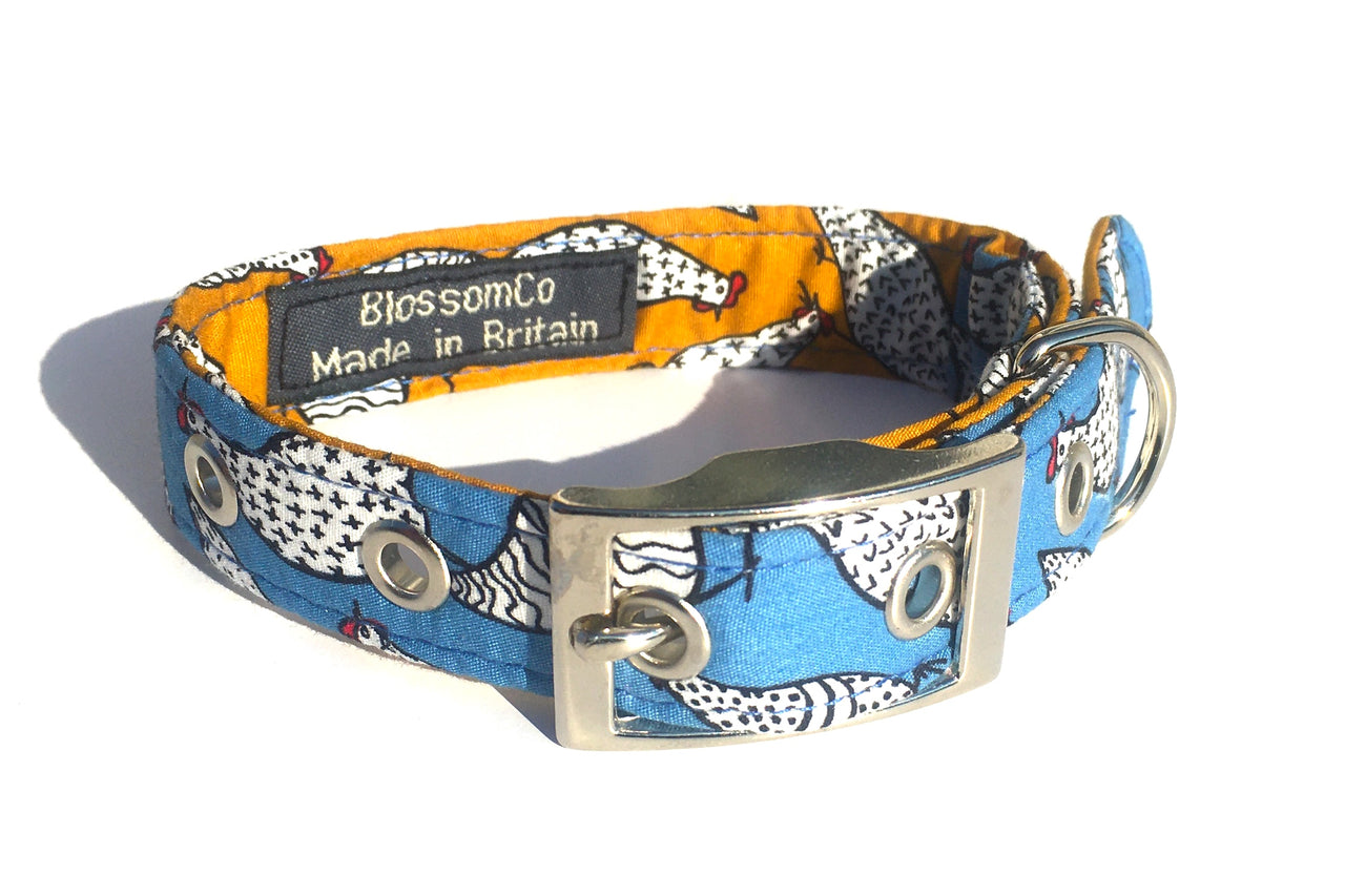 Hens themed dog collar by BlossomCo