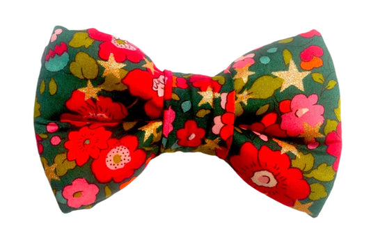 christmas bowtie for dogs in Liberty print