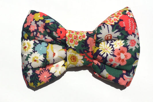 handmade dog bow tie in Liberty Thorpe print