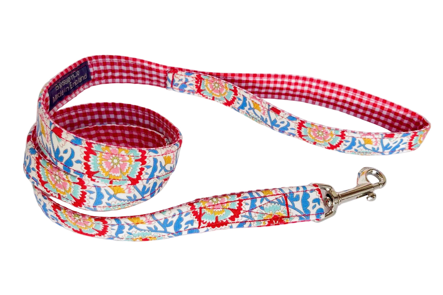 Soft floral fabric dog lead - the Matilda design by BlossomCo