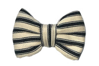 Thumbnail for black and white ticking stripe dog bowtie - Paddington design by BlossomCo