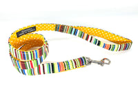 Thumbnail for multicoloured stripes design dog lead - Rock by BlossomCo