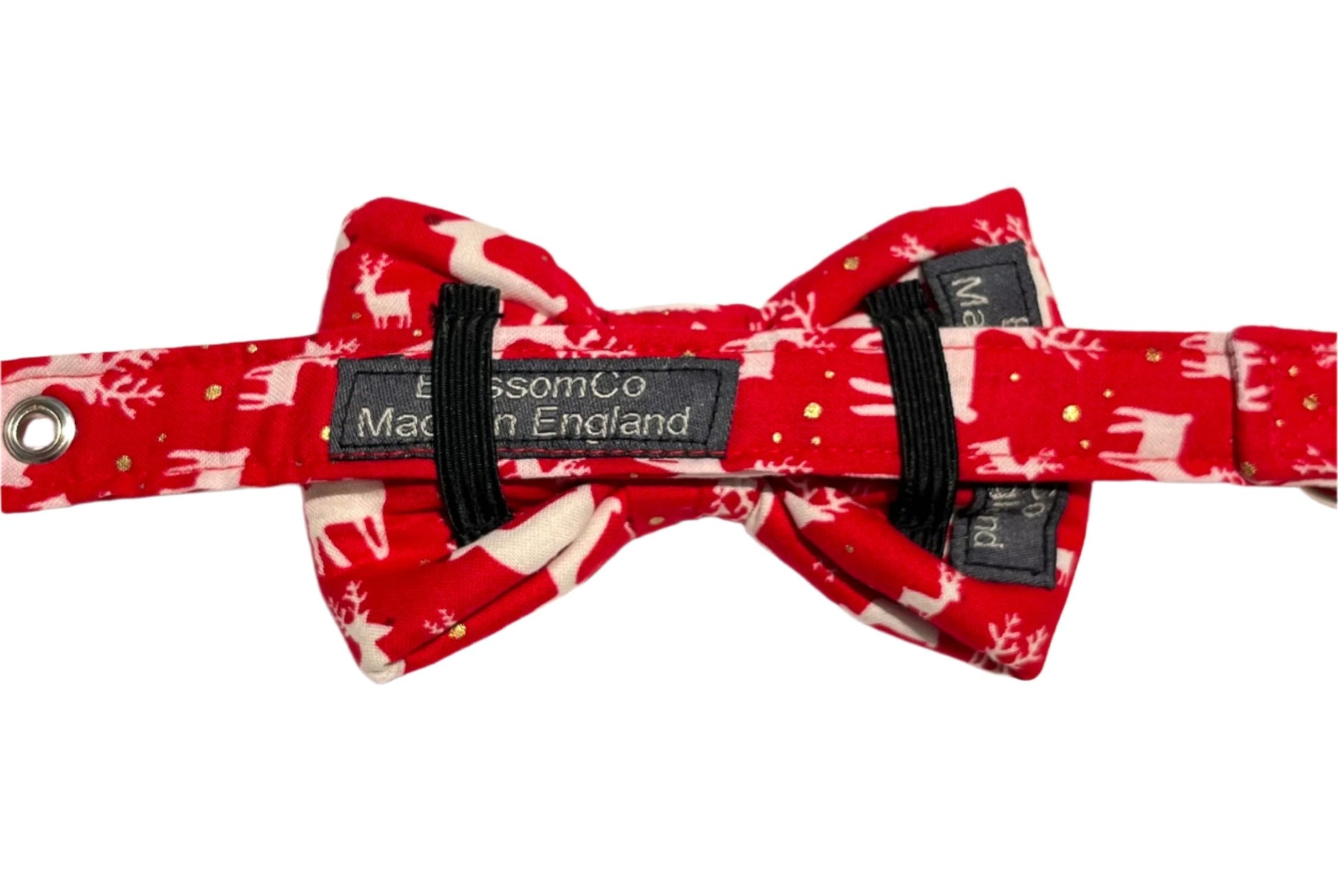 Rudolph Christmas Reindeer dog collar and bowtie