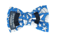 Thumbnail for seaside design bowtie for dogs with seashells