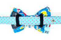 Thumbnail for seaside holiday design dog bowtie on matching collar detail -beach time by BlossomCo