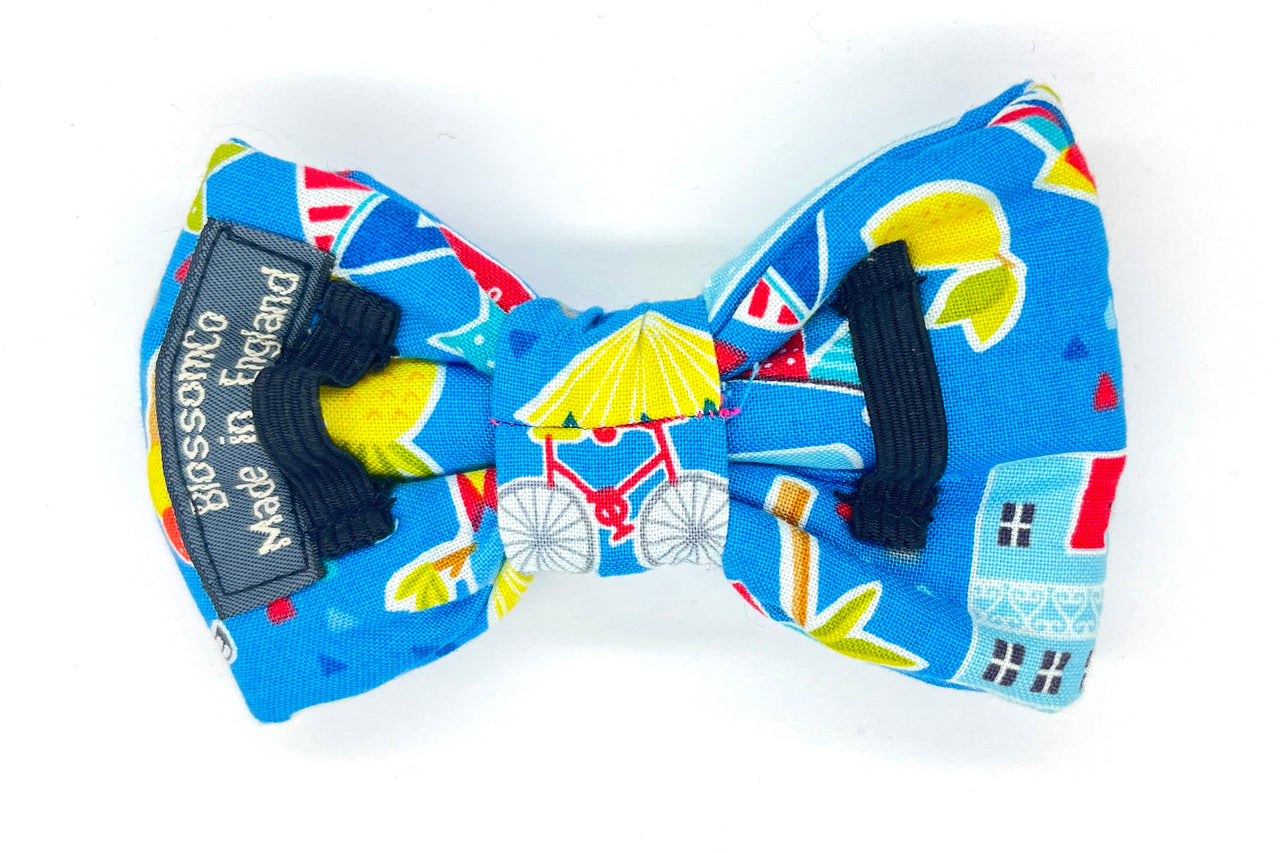 seaside holiday design dog bowtie -beach time by BlossomCo