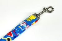 Thumbnail for seaside design fabric dog lead trigger hook detail - Beach Time by BlossomCo
