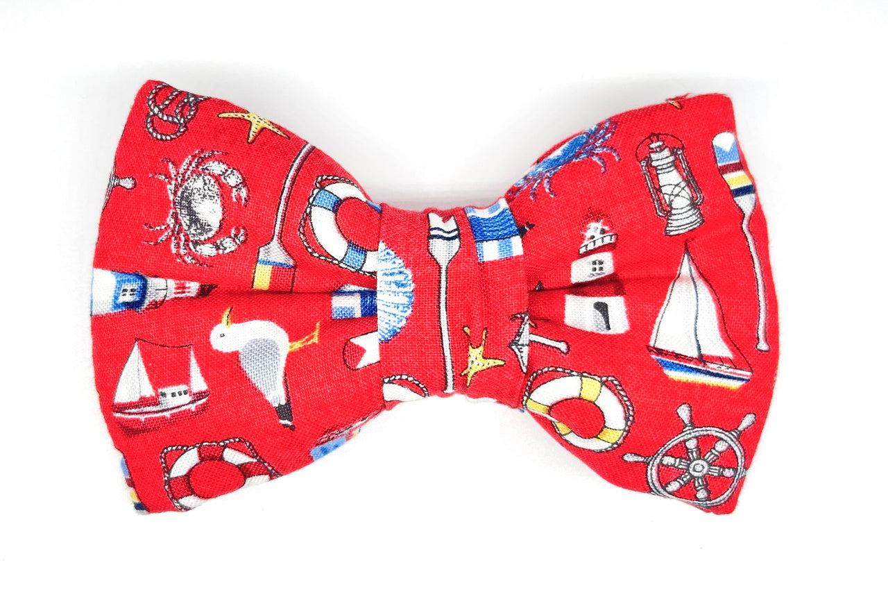 seaside theme dog bowtie - Tenby by BlossomCo