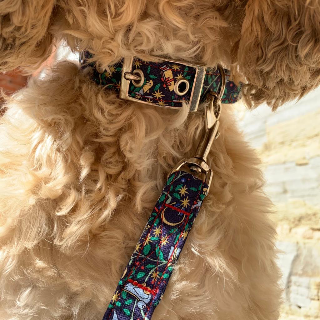 Christmas dog collar in Liberty Prints