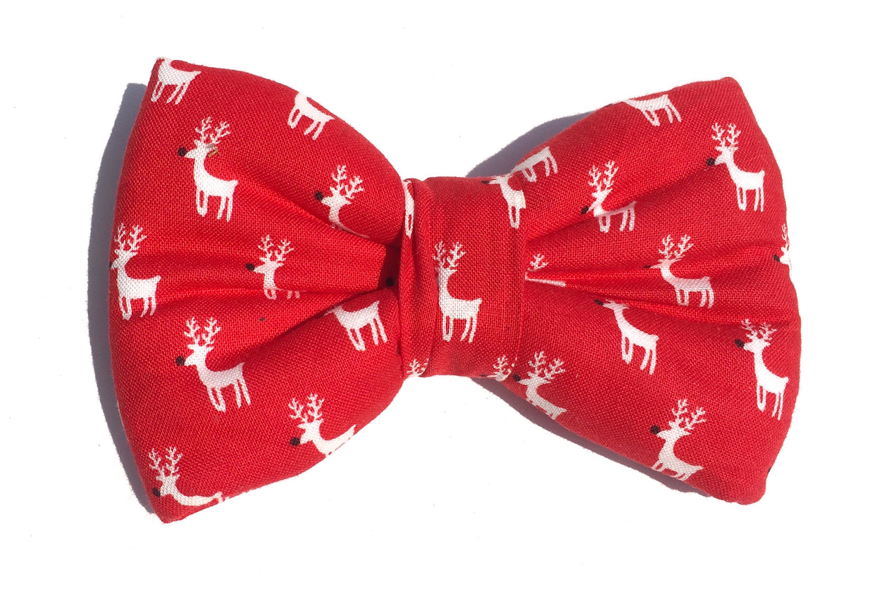 Christmas Reindeer Design Bowtie for Dogs
