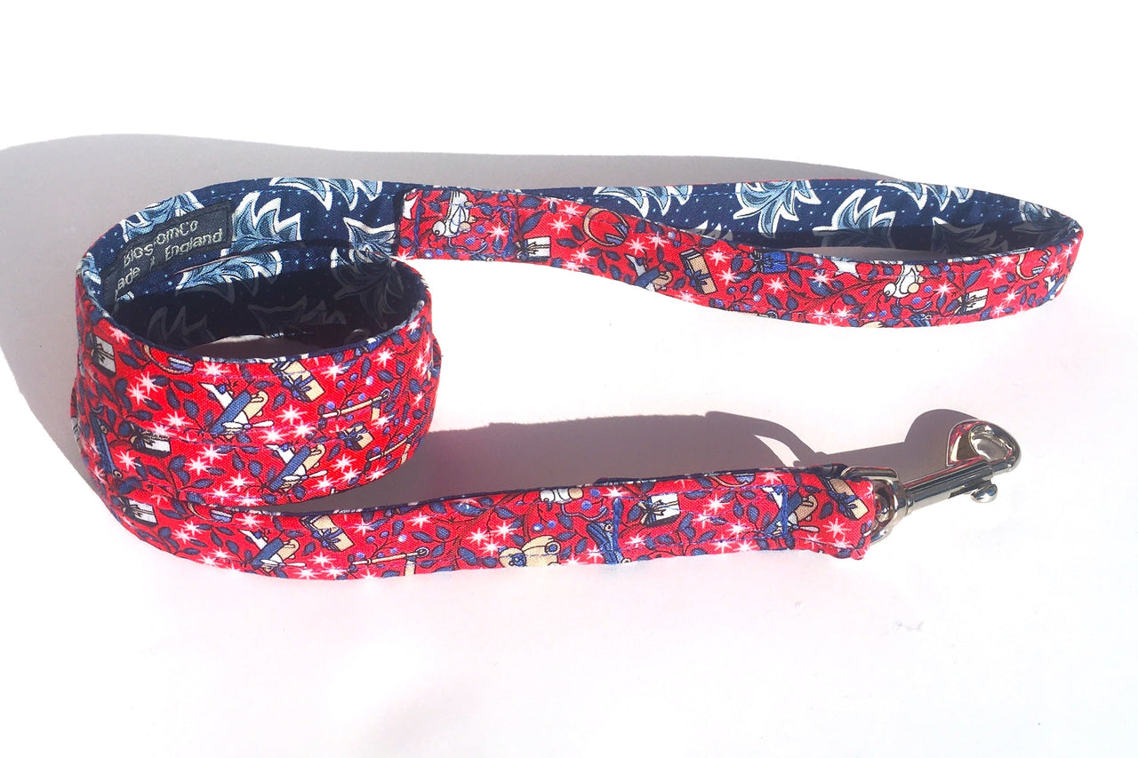 Dog Lead for Christmas in Liberty Prints
