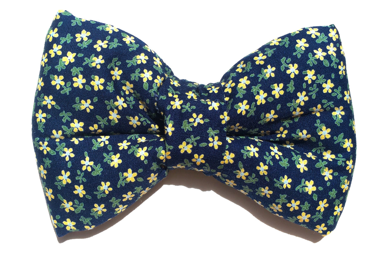 floral handmade bowtie for dogs