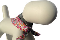 Thumbnail for Bright floral fabric dog bandana