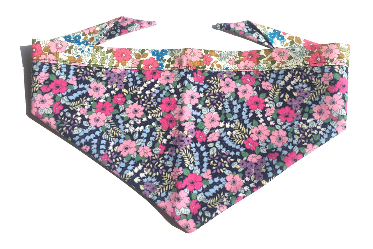 handmade floral pattern dog bandana