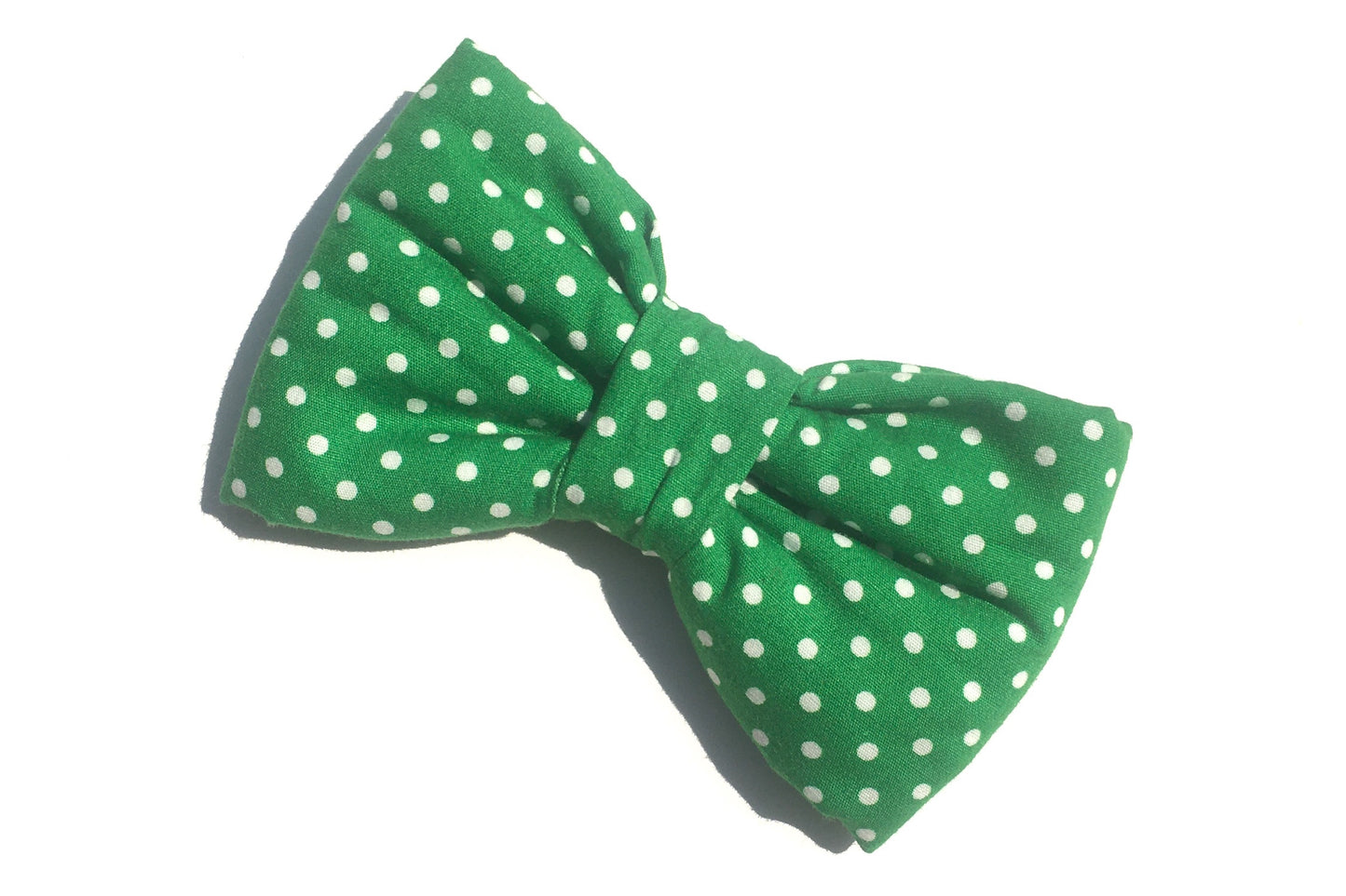 polka dot and deep green bow tie for dogs