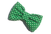 Thumbnail for polka dot and deep green bow tie for dogs