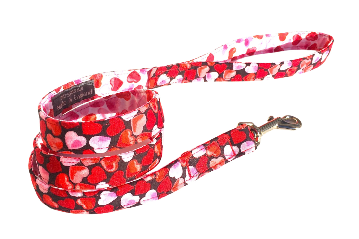 valentine hearts dog lead