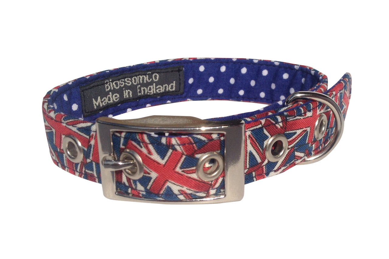 Made in UK Union Jack Dog Collar