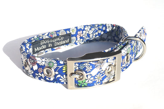 Handmade Junes Meadow Liberty print dog collar