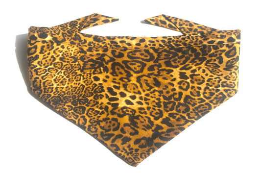 leopardskin print dog bandana handmade in England