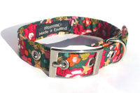 Thumbnail for Christmas dog collar in Betsy Star print from Liberty Art Fabrics