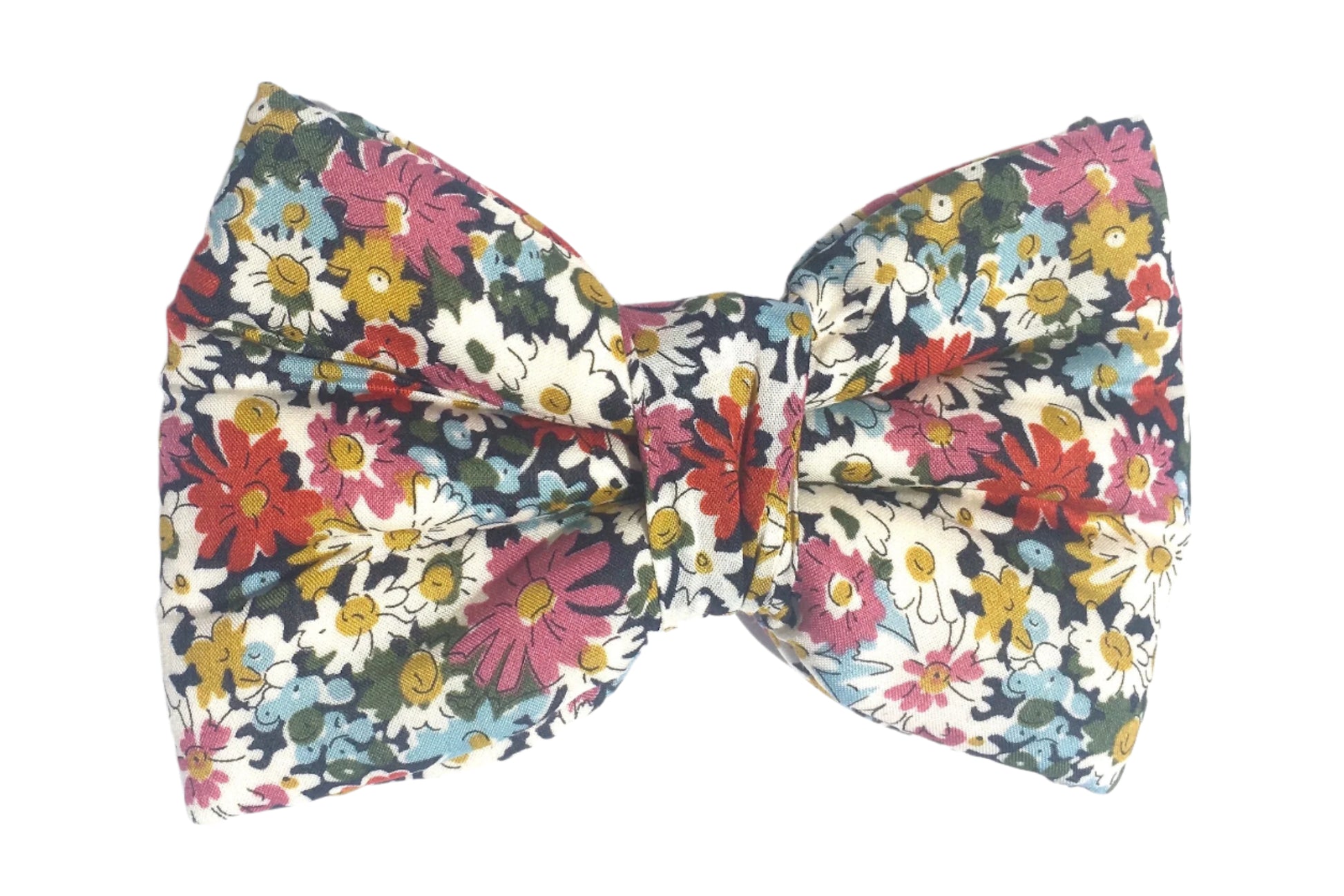 Handmade Liberty Print dog bowtie in Libby design