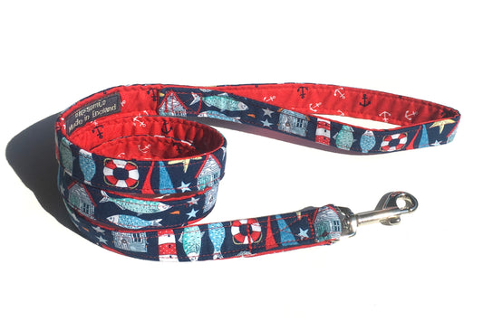 seaside theme dog lead