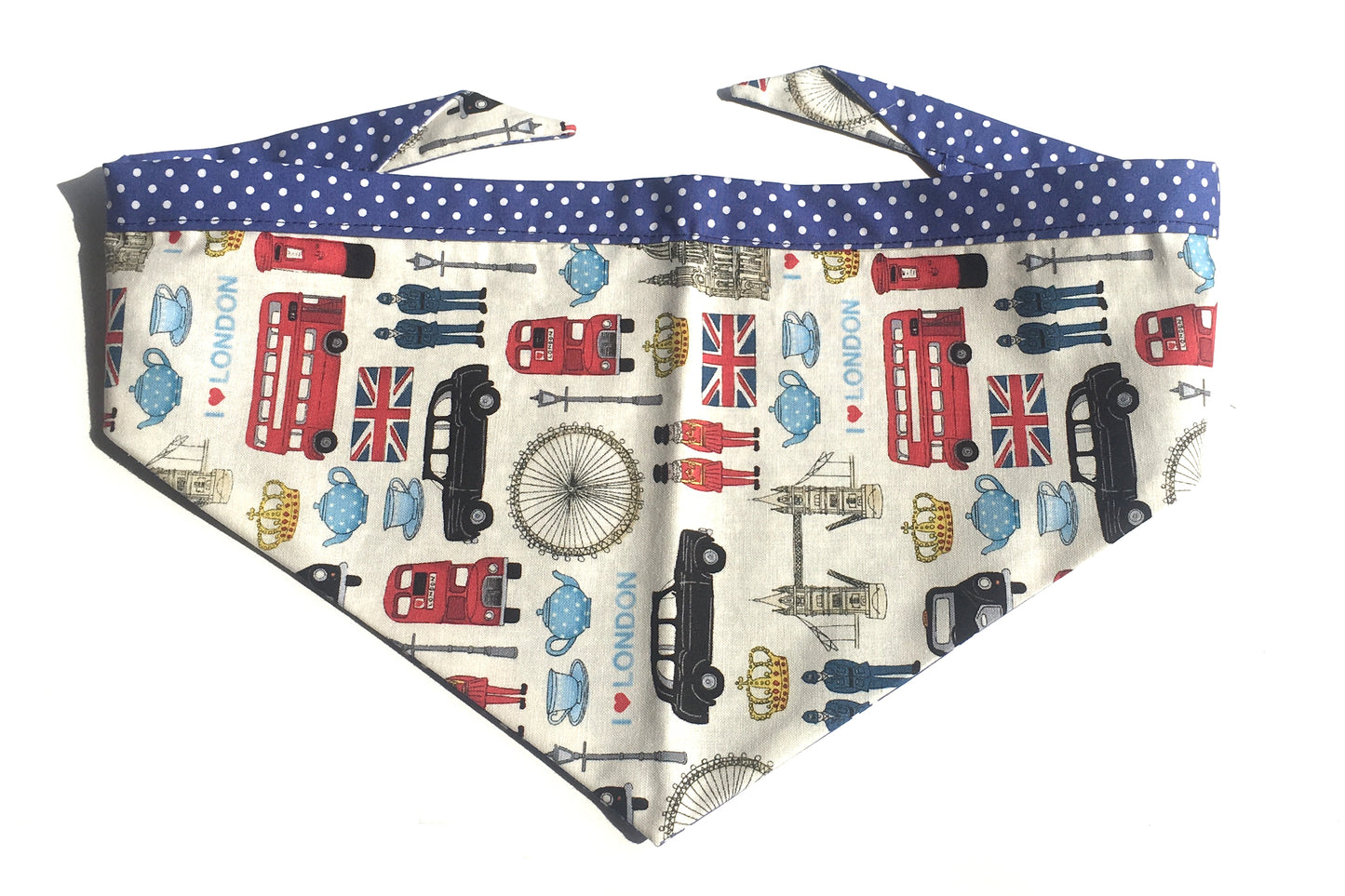 Dog bandana with London landmarks pattern