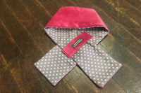 Thumbnail for pink velvet dog scarf