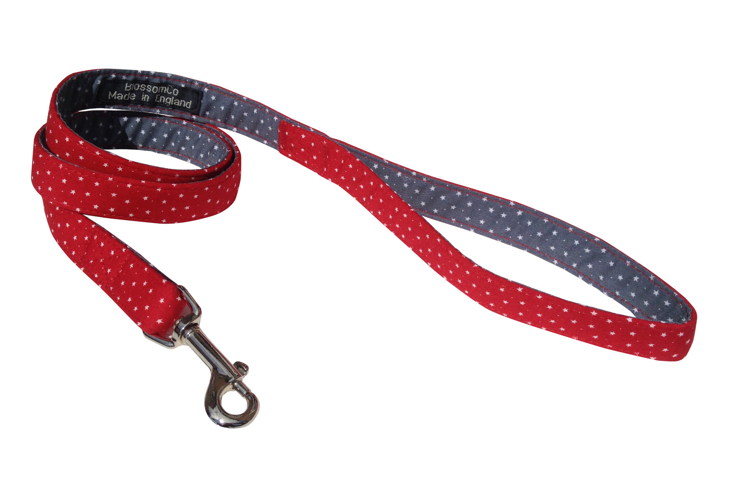 deep red fabric dog lead