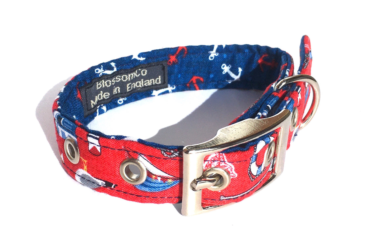Seaside Theme Dog Collar. The Tenby by BlossomCo
