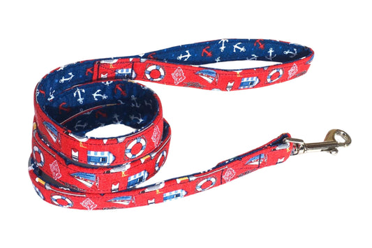 Seaside Theme dog lead by BlossomCo - the Tenby design