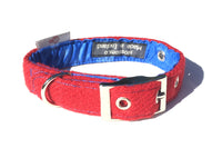 Thumbnail for Red Harris Tweed dog collar
