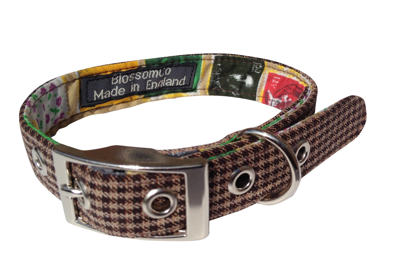 houndstooth design dog collar